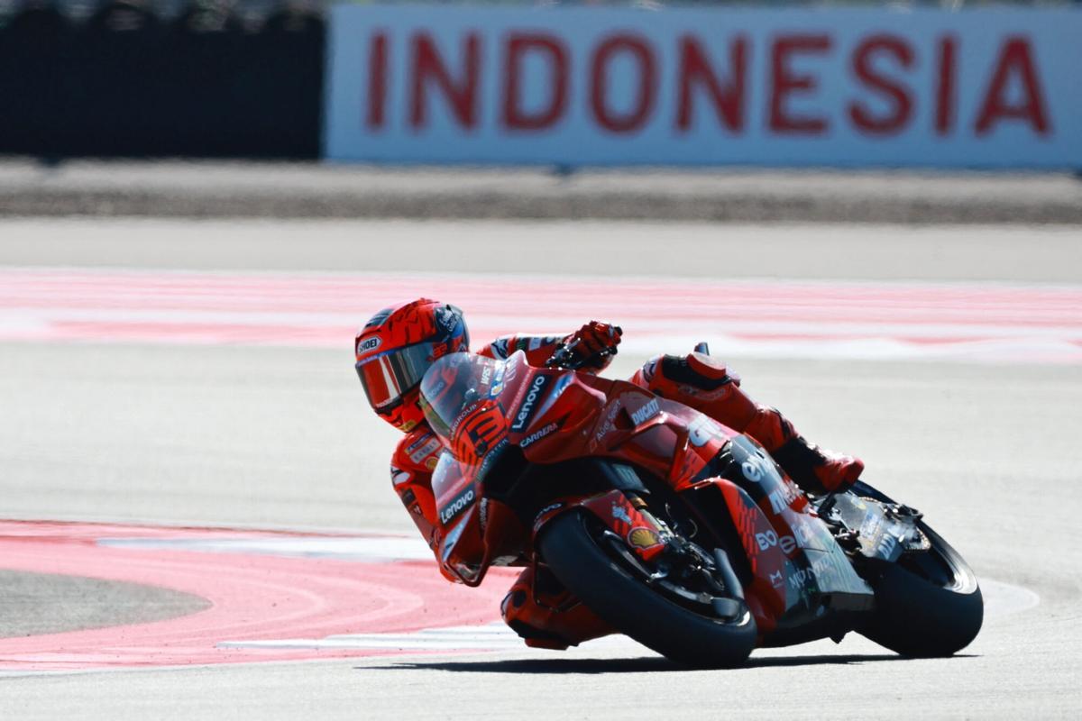 Marc Márquez, en un momento del Gran Premio de Indonesia. EFE/EPA/ADI WEDA