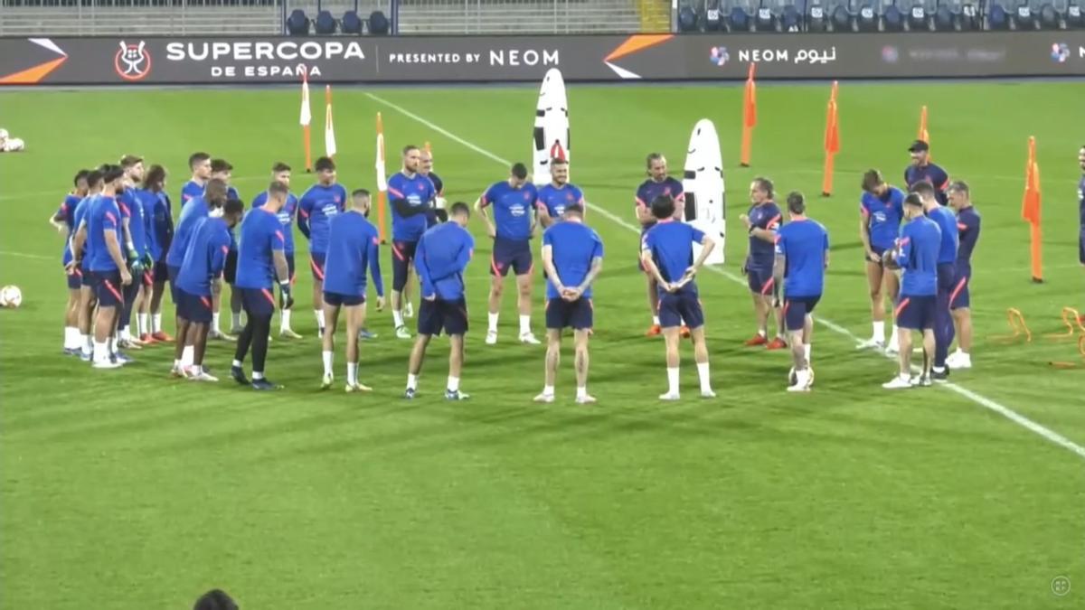 El Atlético de Madrid se entrena antes de la semifinal de la Supercopa contra el Athletic