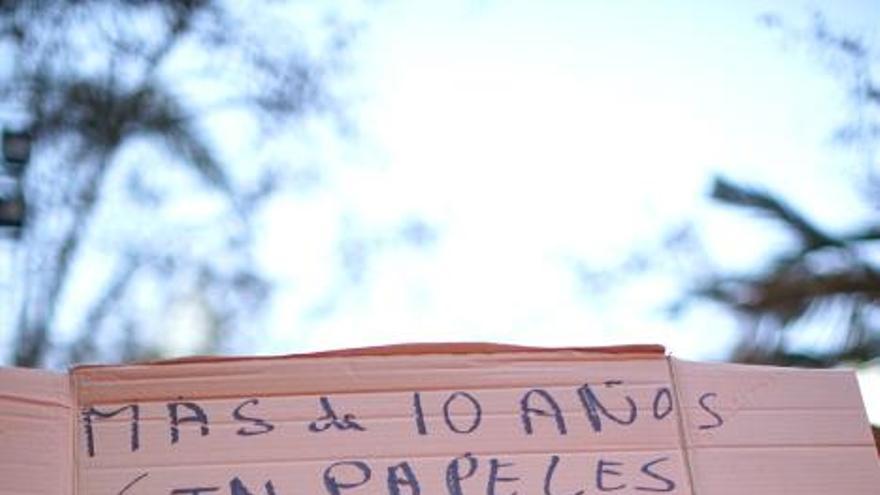 Manifestación de los manteros en València