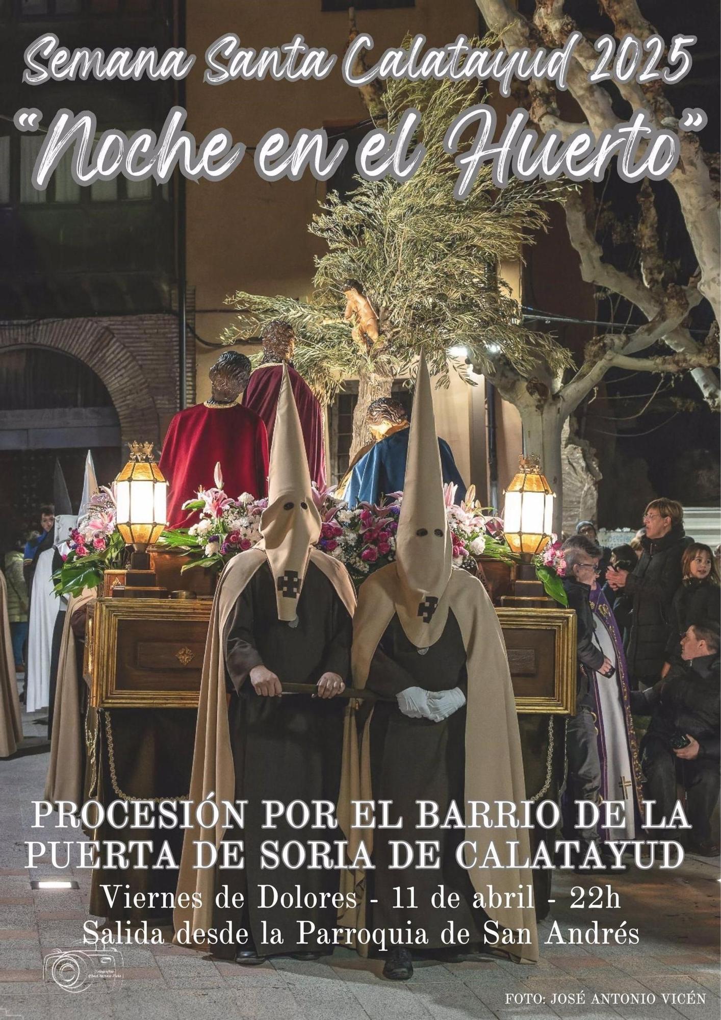 Cartel de la nueva procesión de Calatayud: 'Noche en el Huerto'.