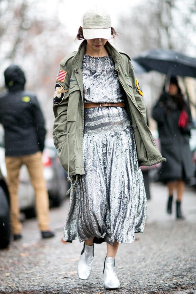 Piezas metalizadas: total look