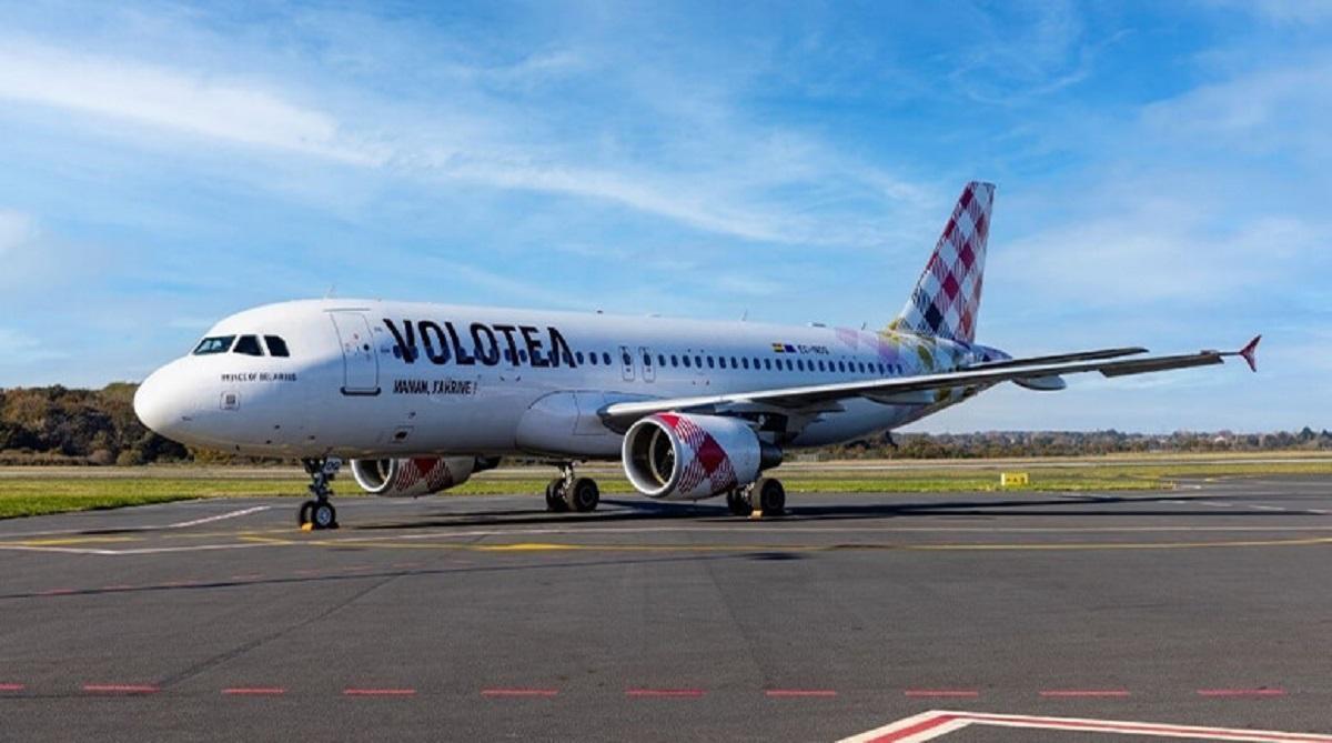 Un avión de la aerolínea Volotea.