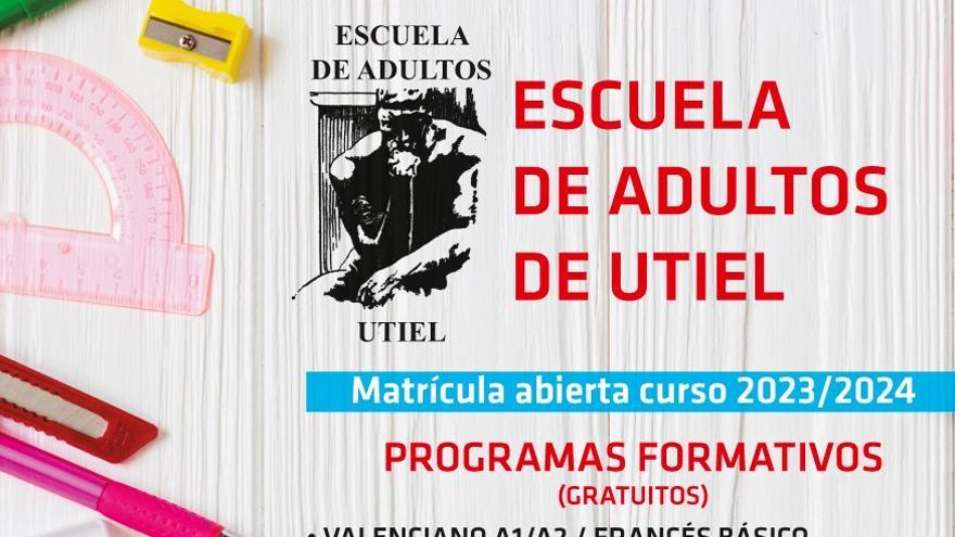 La Escuela de Adultos de Utiel abre el periodo de matrícula para el curso 2023/2024