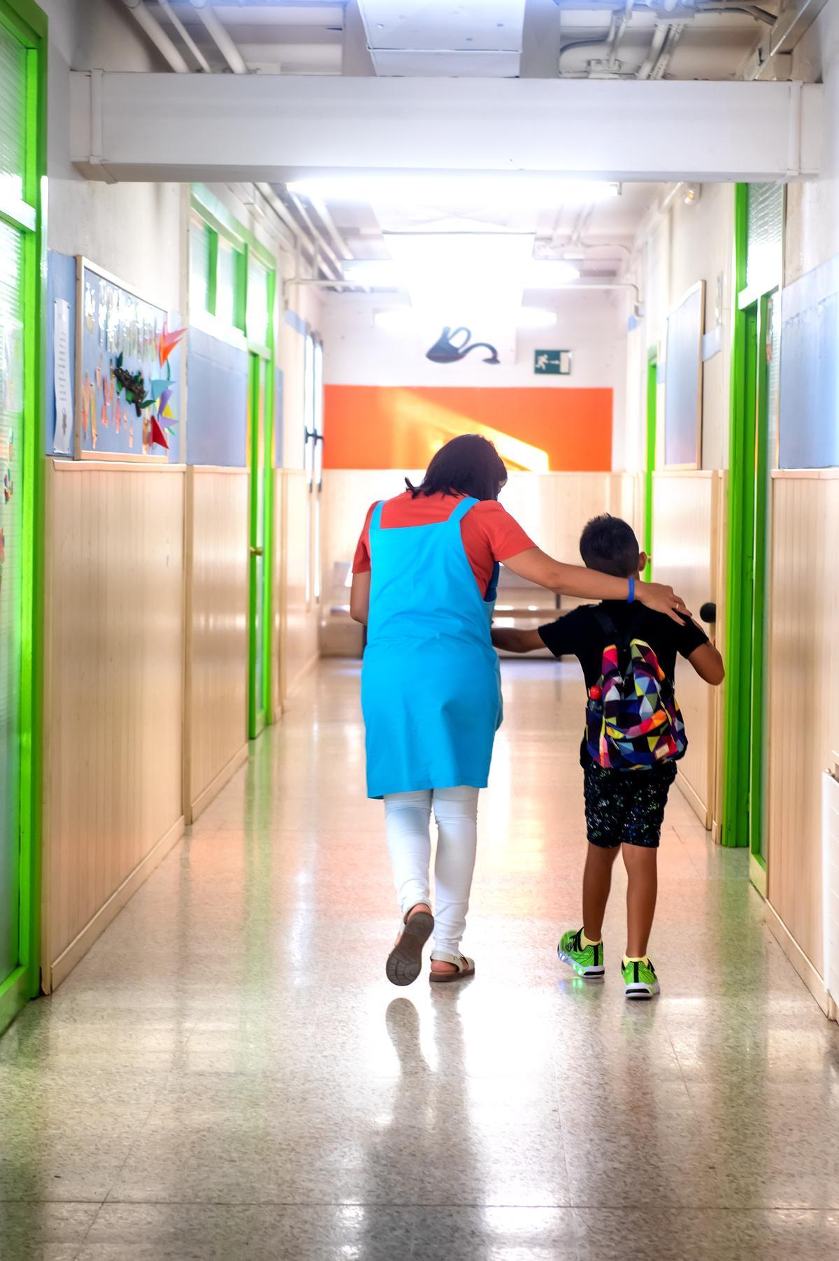 Primer día de colegio en la escuela Joan XXIII de Lleida