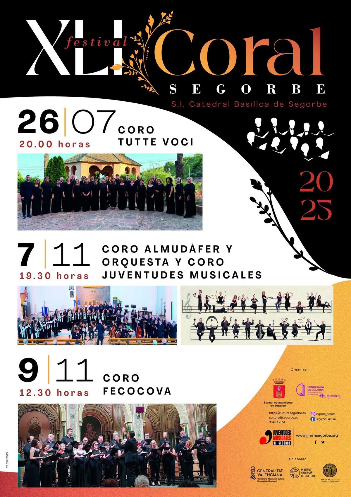 Cartel del festival de corales.