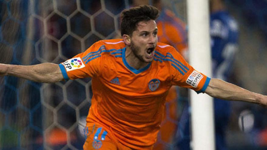 Piatti celebra su gol ante el Espanyol.