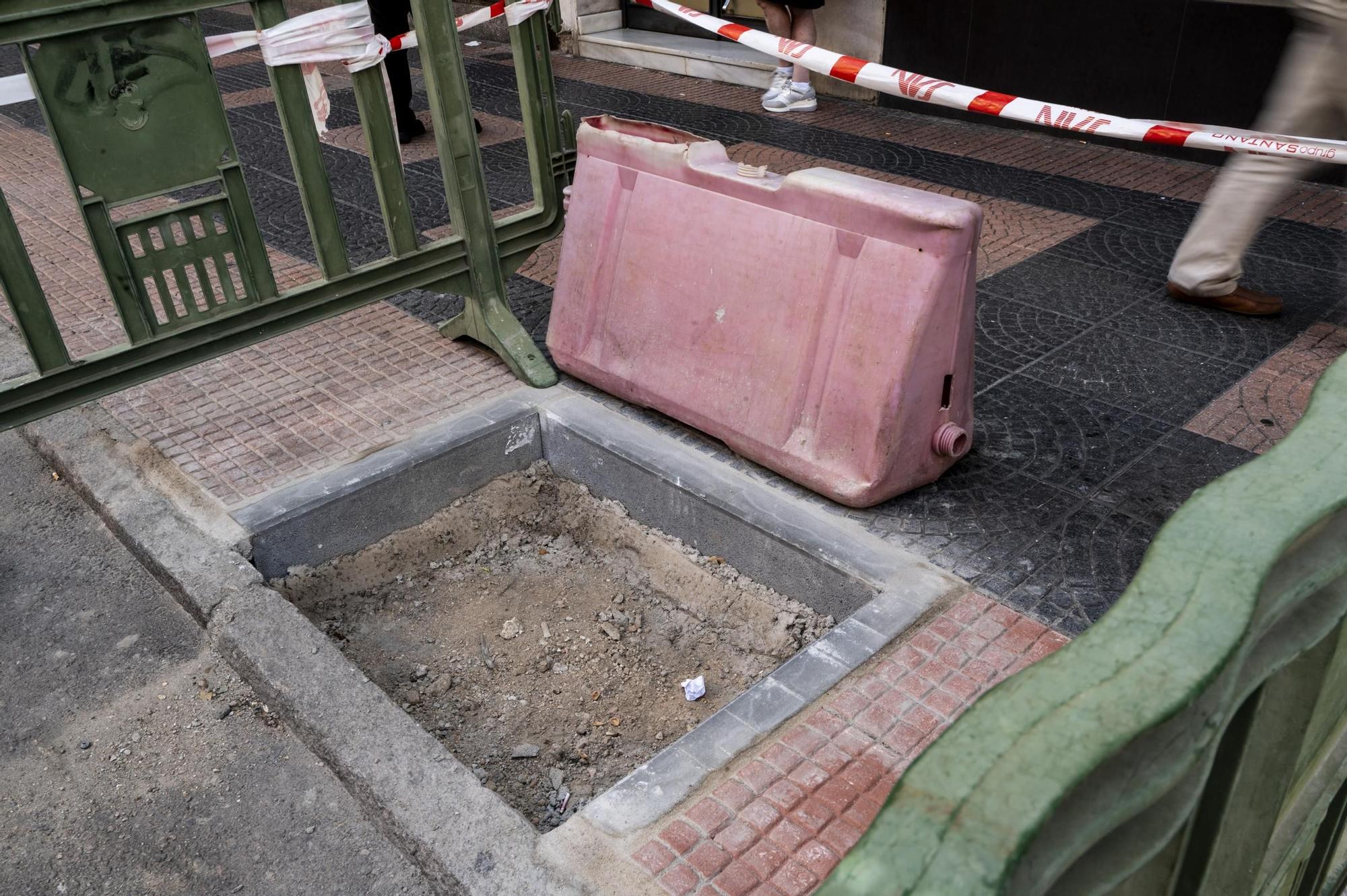 Obras para la plantación de árboles en Antonio Hurtado