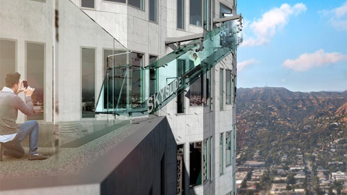 Skyslide, un tobogán transparente sobre Los Angeles