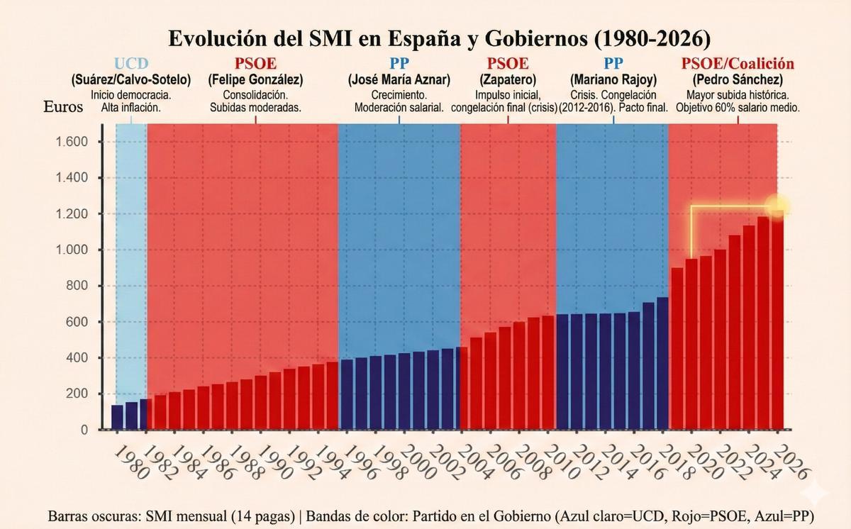 Esta ha sido la evolución del SMI en España