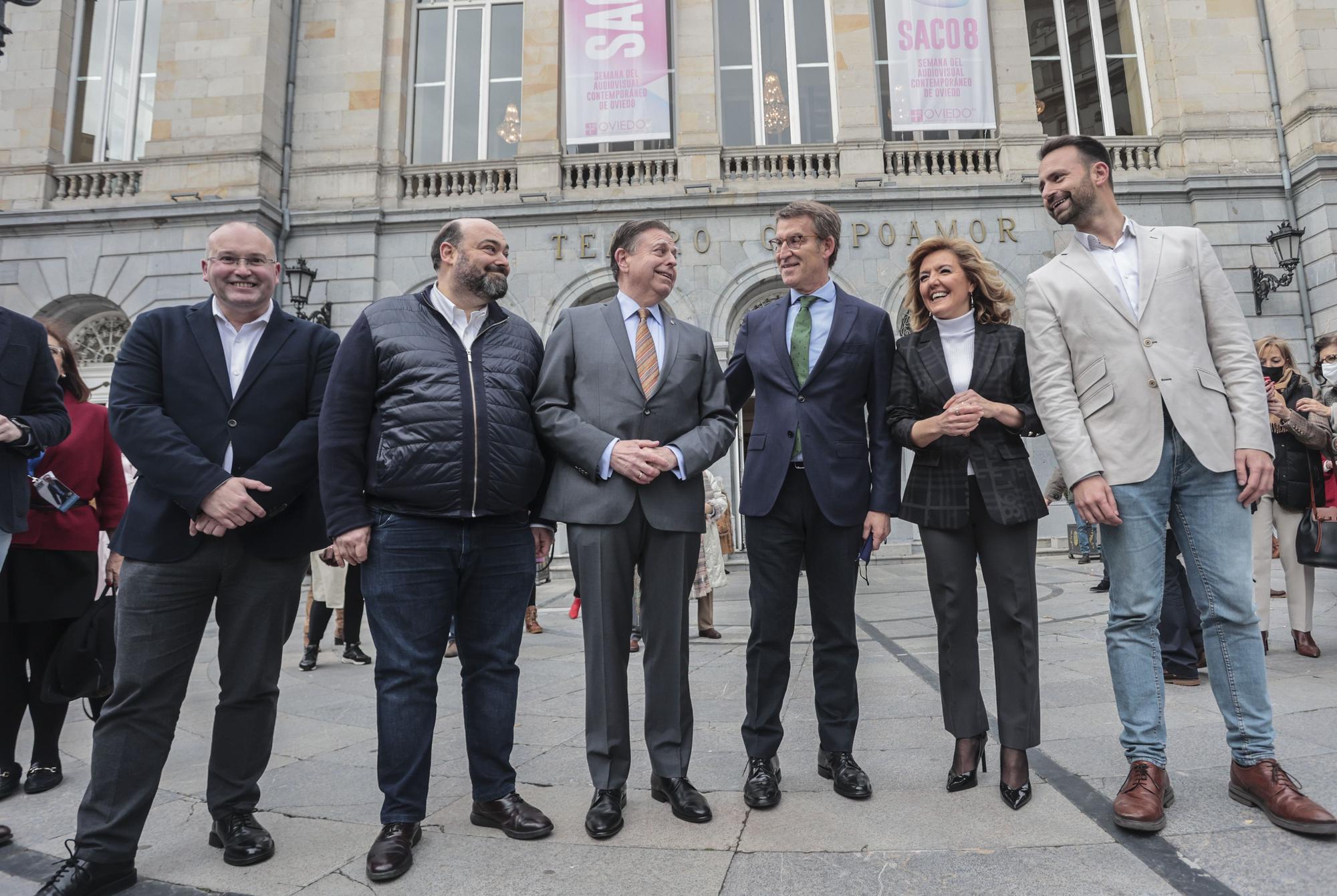 Núñez Freijóo se encuentra con los populares asturianos en Oviedo