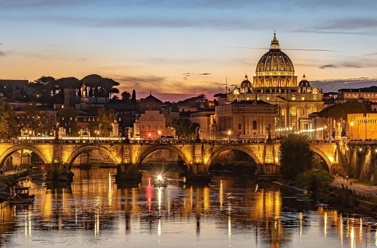 Panorámica del río Tíber en Roma