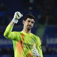 Courtois, en un partido con el Madrid