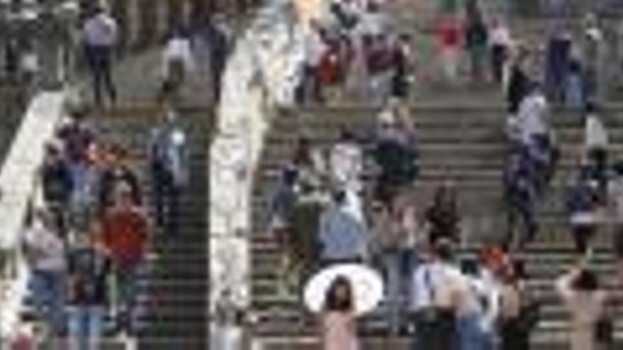 El polèmic muntatge a les escales de la Catedral del &#039;any passat.