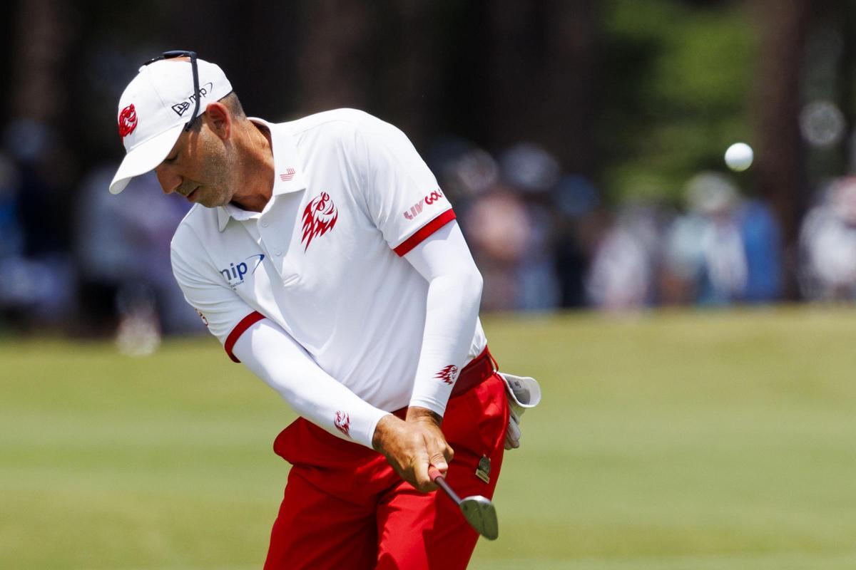 Sergio García luchaba por mantenerse en la parte alta de la clasificación