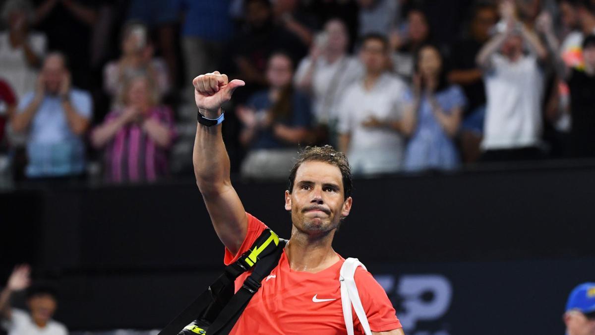 Rafael Nadal in Brisbane.