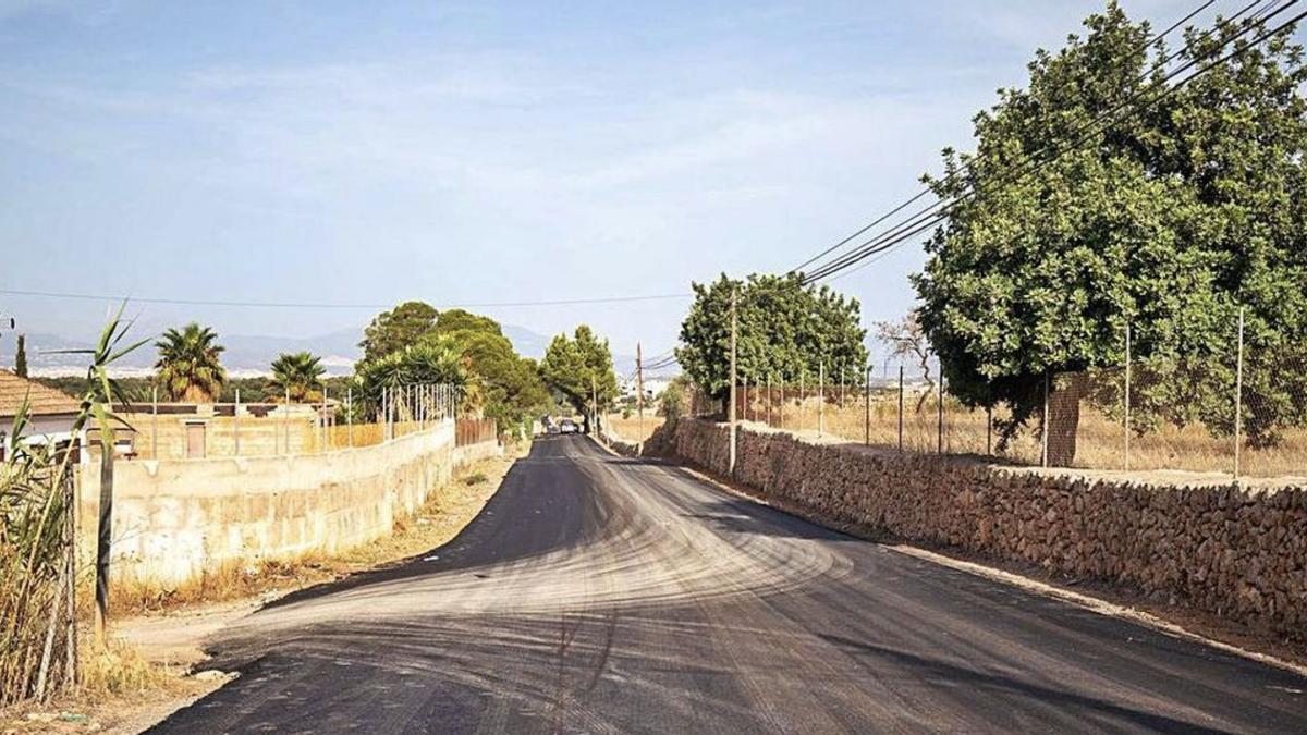El camino de Son Olivaret fue asfaltado recientemente por Infraestructuras.