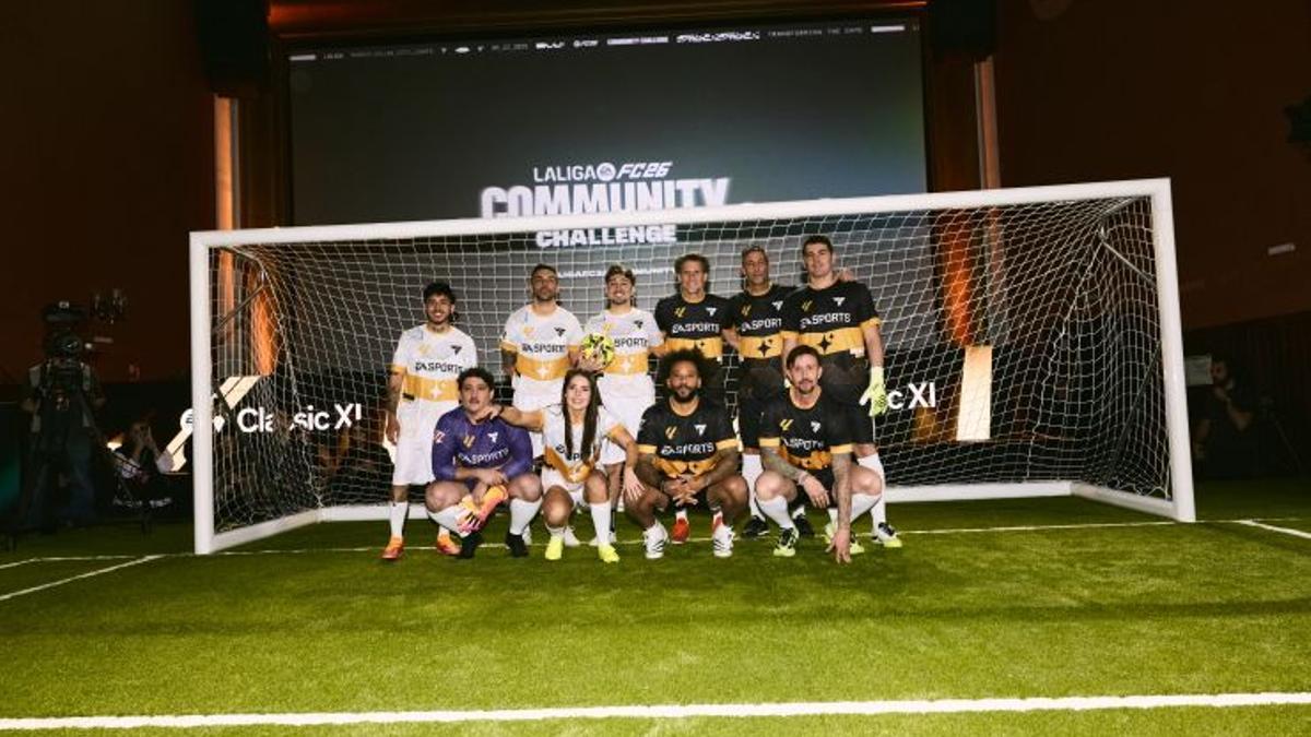 Los participantes en el LaLiga FC 26 Community Challenge que se celebró en Callao Lights.