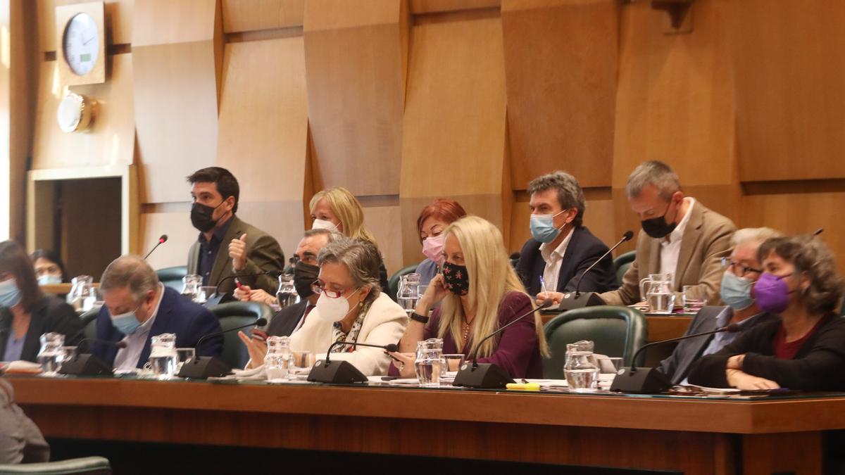La iniciativa de Vox ha sido la primera que se ha debatido en el pleno del Ayuntamiento de Zaragoza de hoy.