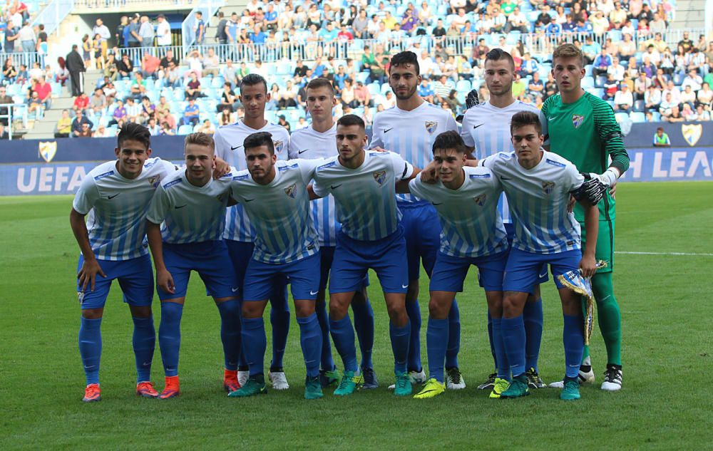 El Málaga juvenil golea al Nitra eslovaco (5-0) en la Youth League