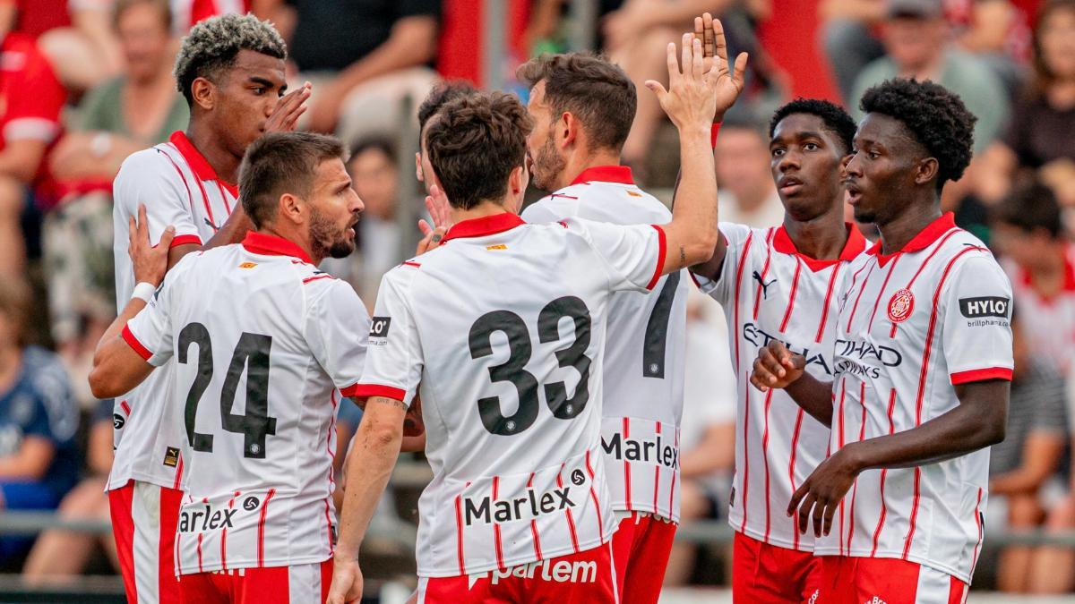 El Girona, durante la pretemporada 25/26