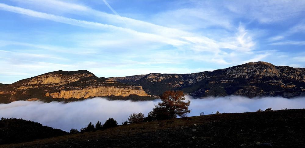 Matí clar. Semblava un matí clar, però per sota la roca de Canalda, al Solsonès, circulaven les boires camí del Port del Comte.