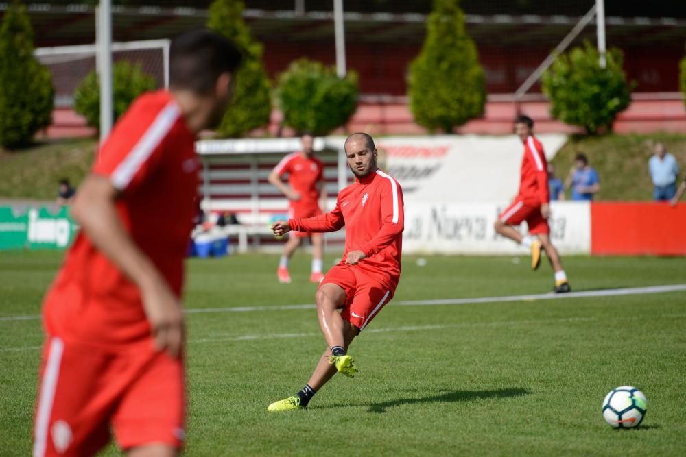 Entrenamiento del Sporting, miércoles