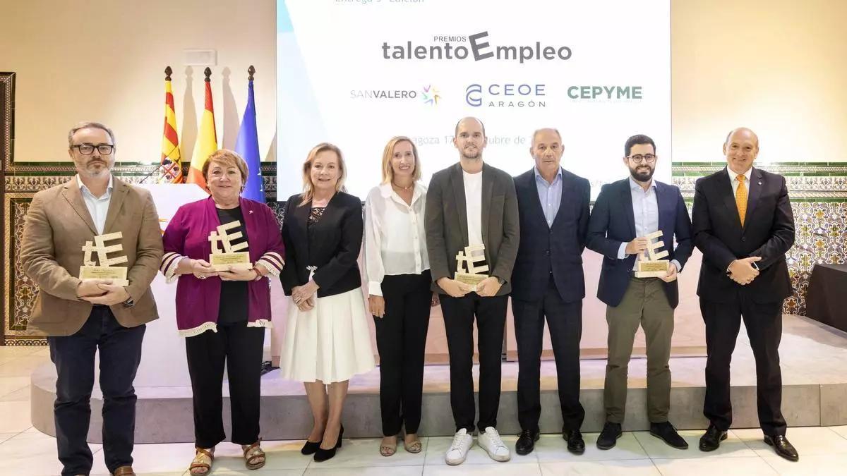 Los galardonados en la edición 2023 de los Premios Talento Empleo.