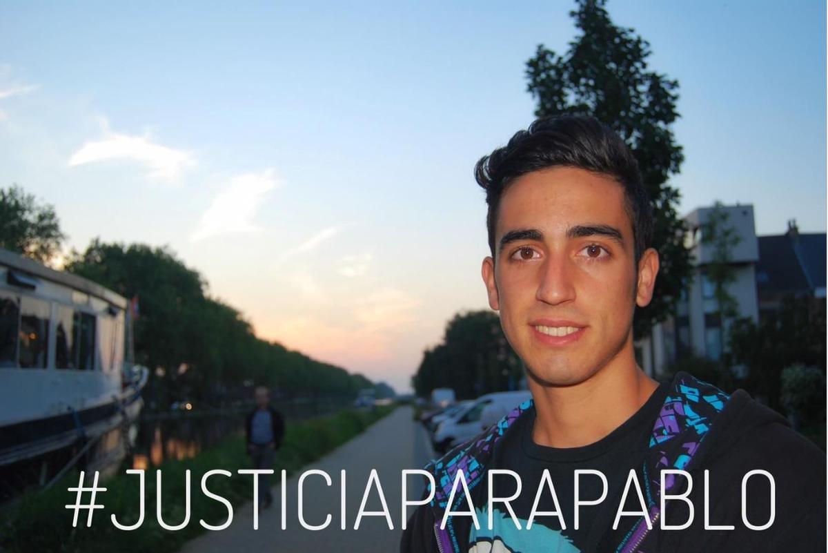 Imagen de Pablo Podadera con el hashtag #JusticiaParaPablo que la familia está difundiendo en redes.