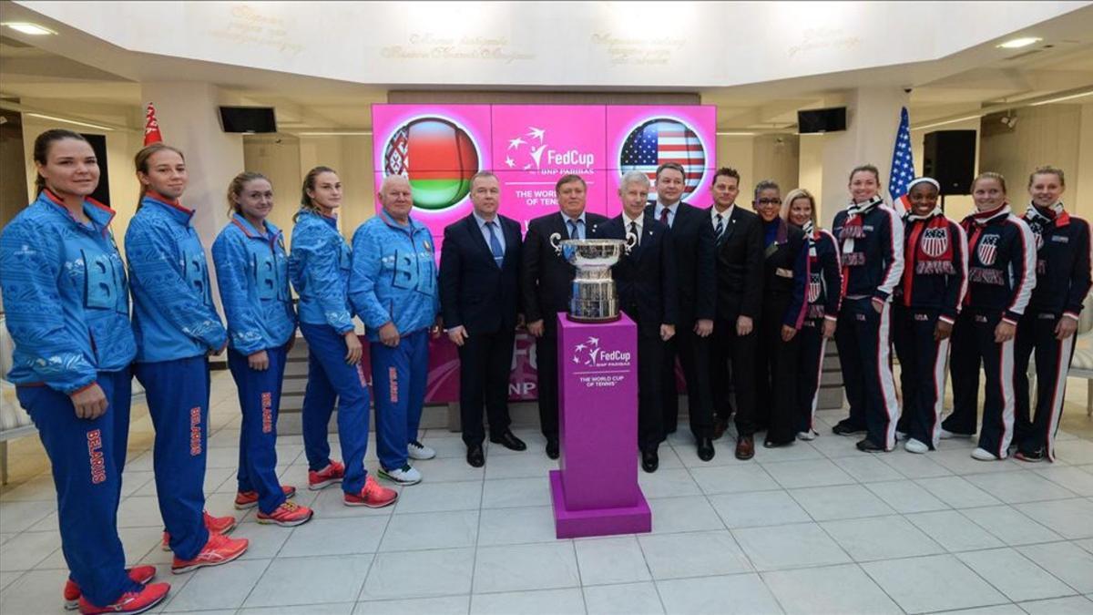 Bielorrusas y americanas, antes del duelo en la Copa Federación