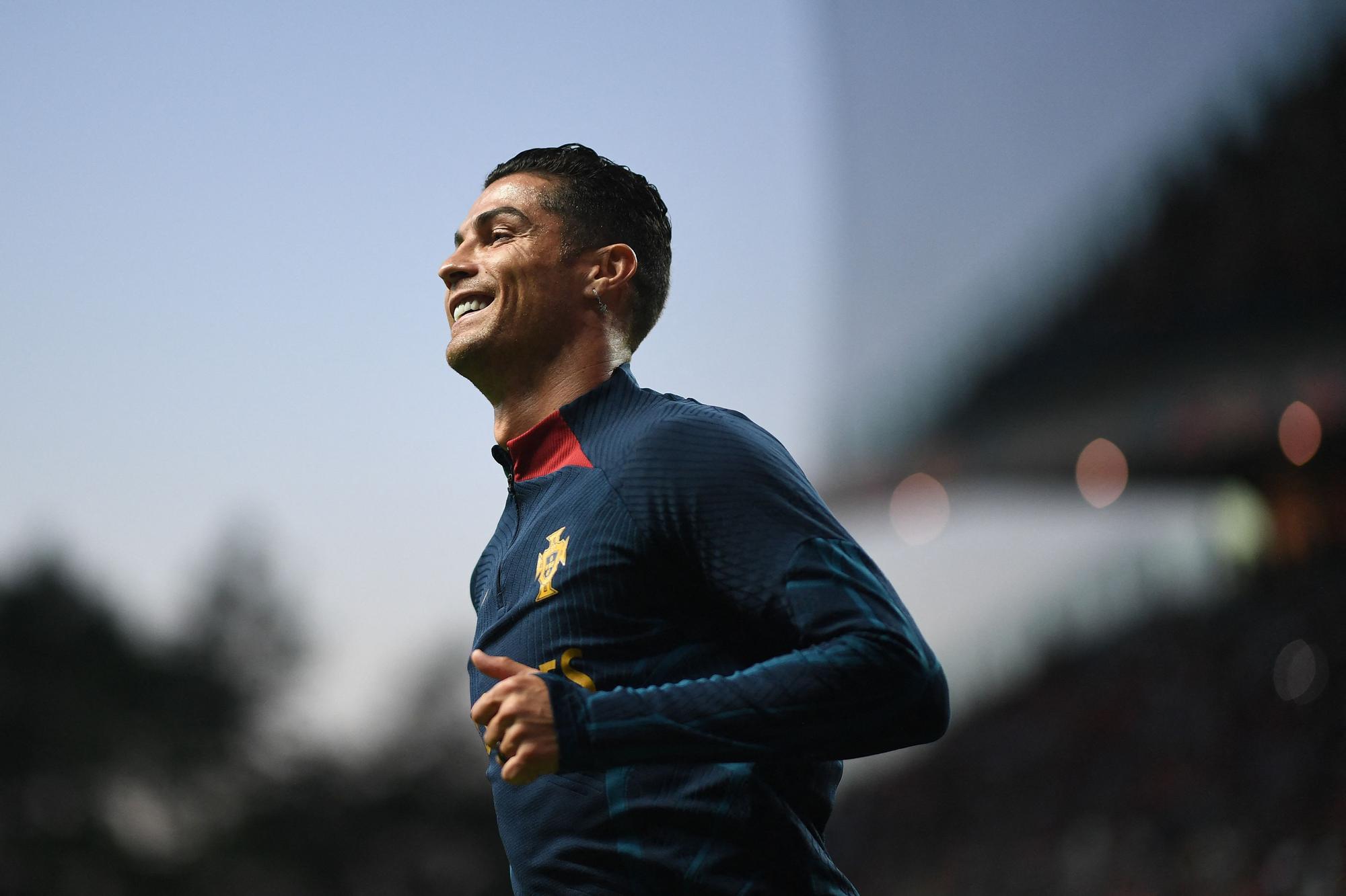 Cristiano Ronaldo, durante un entrenamiento con su selección previo al Mundial.