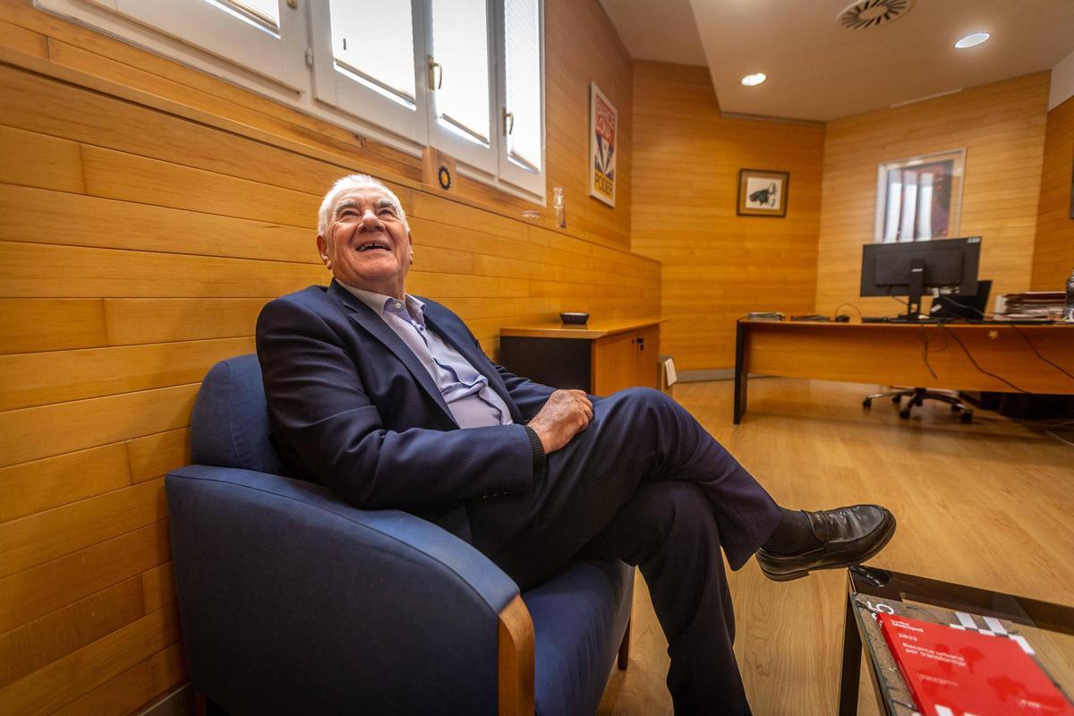 Maragall, en la butaca del que fue su despacho como presidente de ERC de 2019 a 2023.