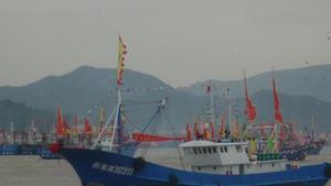 Barcos de la flota pesquera de China.