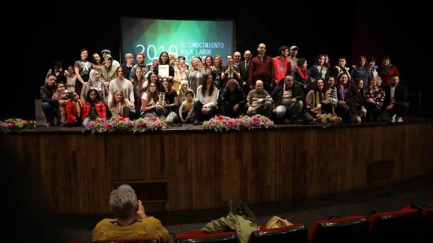 Los premiados, ayer, en la Casa de Cultura.