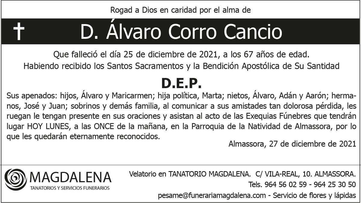 D. Álvaro Corro Cancio