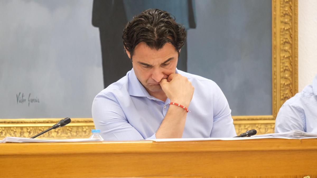 Eduardo Dolón, durante un pleno municipal, en el actual mandato del Ayuntamiento