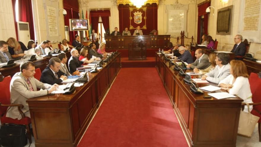 Pleno celebrado ayer en el Ayuntamiento de Málaga.