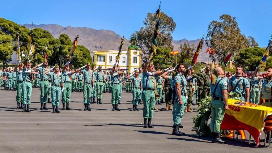 Funeral del legionario fallecido en el campo de tiro de Agost.