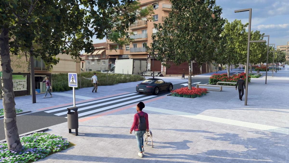 La remodelación incluye la ampliación de aceras y espacios verdes