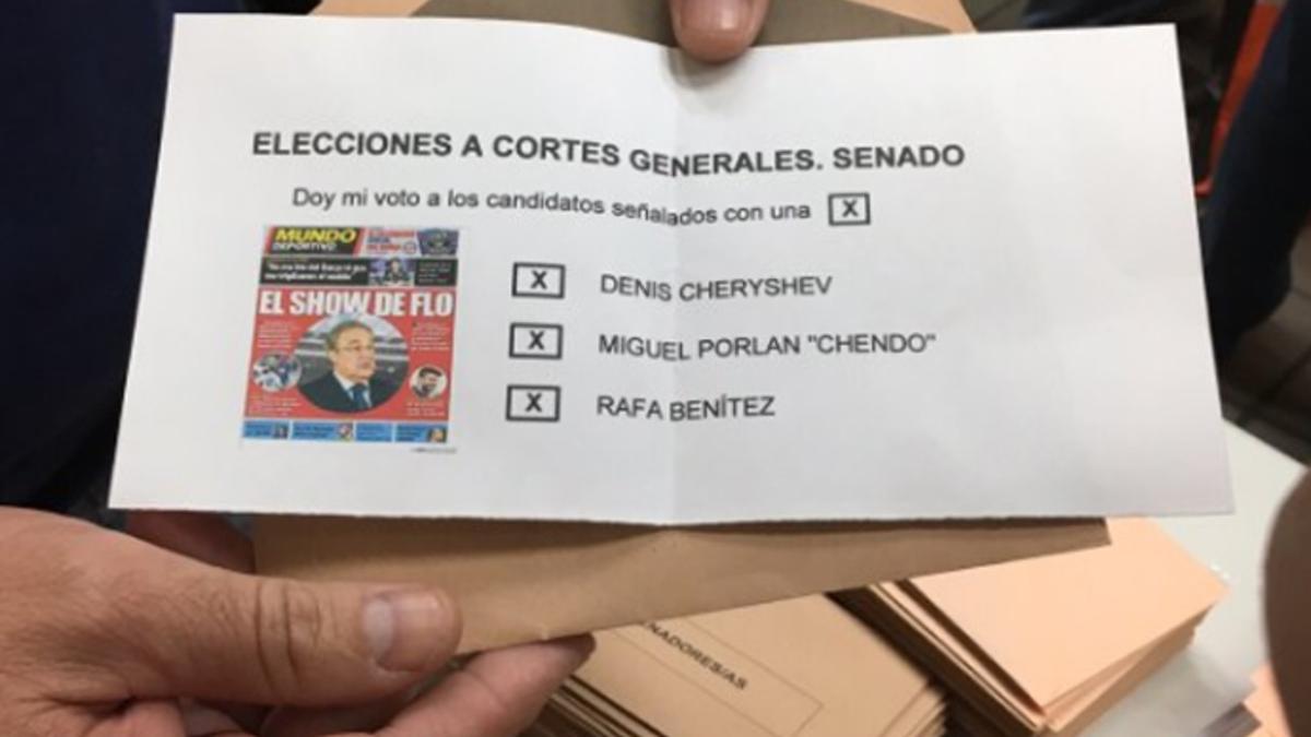 Uno de los votos nulos al Senado