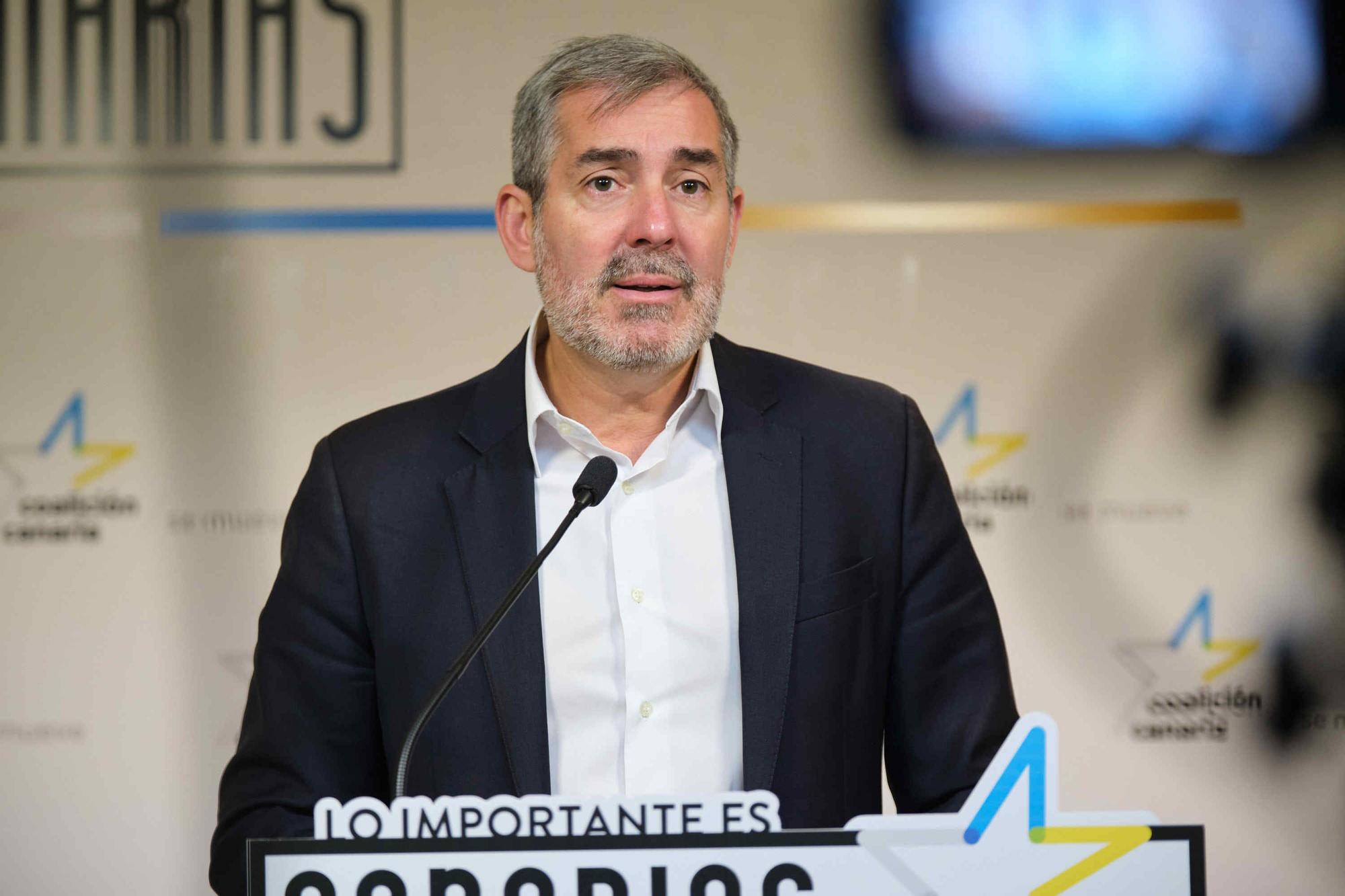 Rueda de prensa de Fernando Clavijo (CC) sobre la movilidad de los canarios
