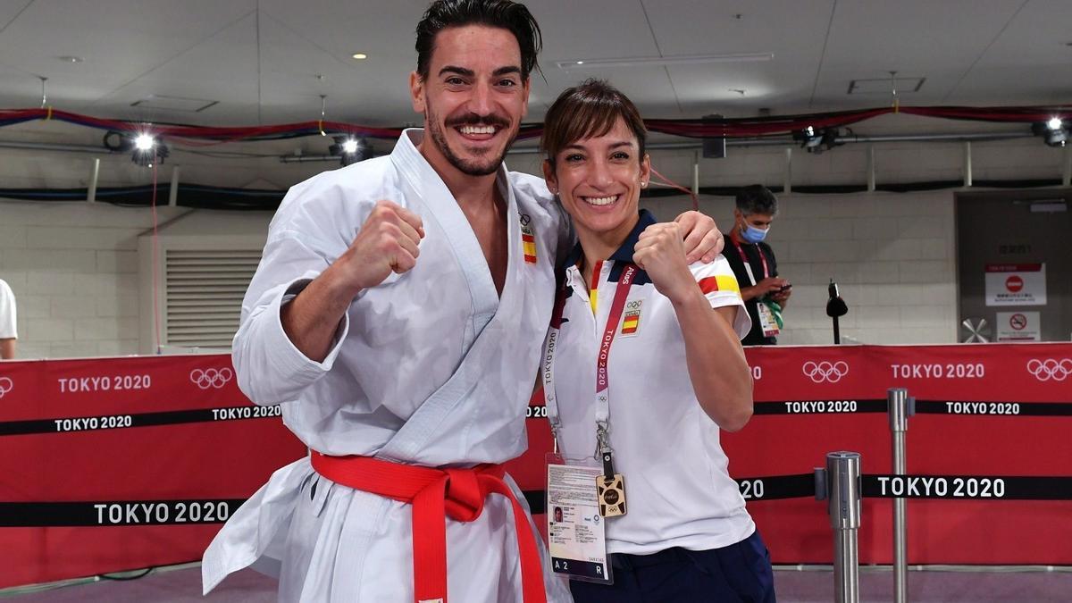Damián Quintero y Sandra Sánchez, los dos medallistas españoles del karate.