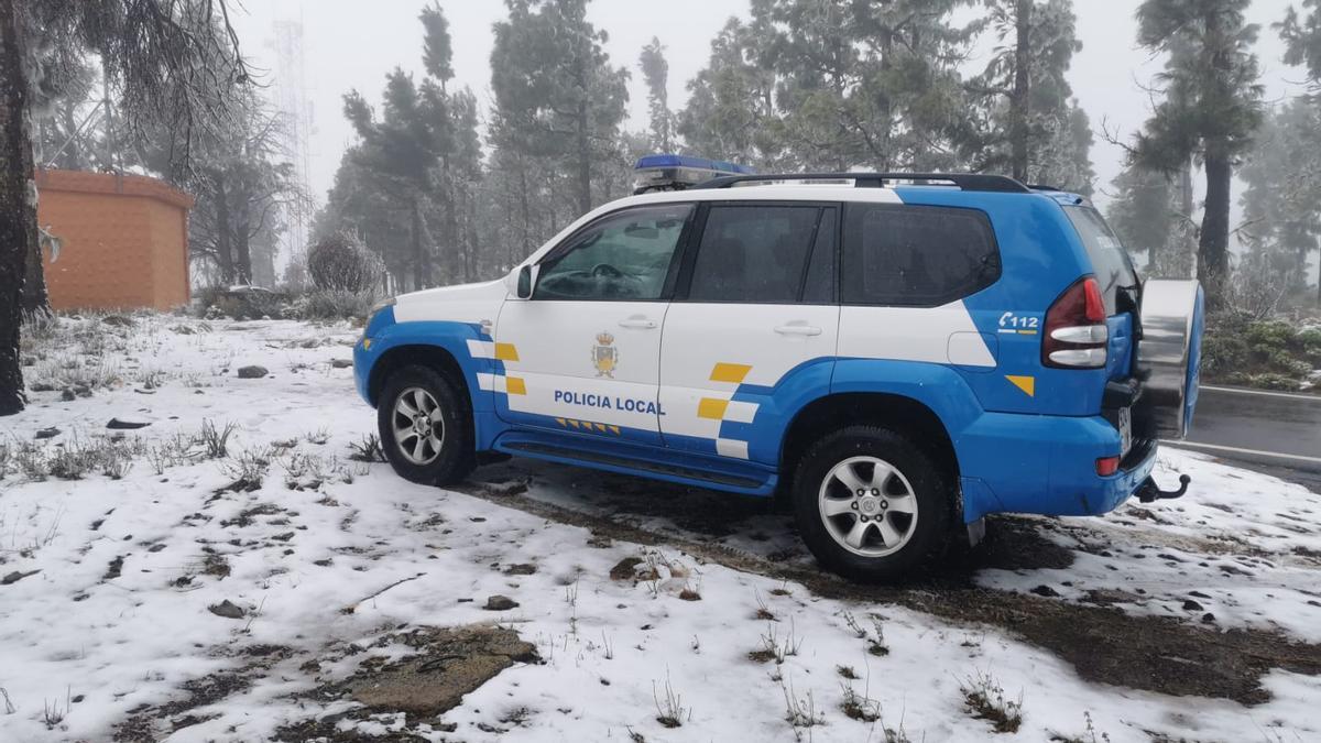 Nieva en la cumbre de Gran Canaria