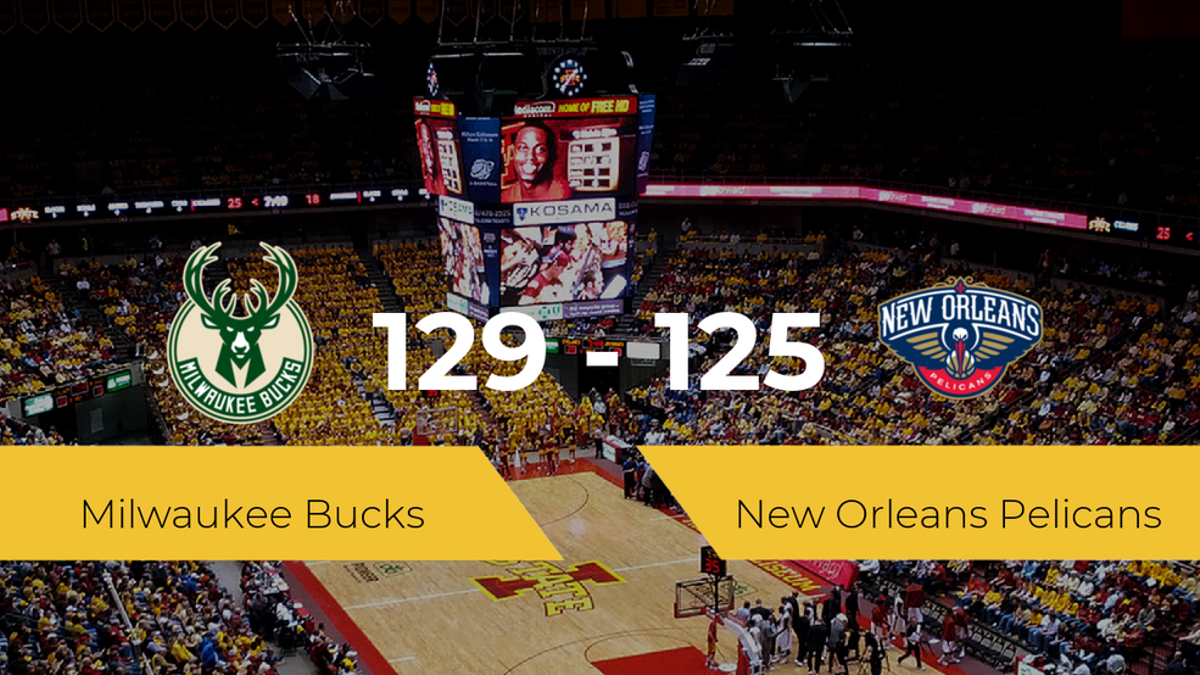 Milwaukee Bucks se hace con la victoria contra New Orleans Pelicans por 129-125