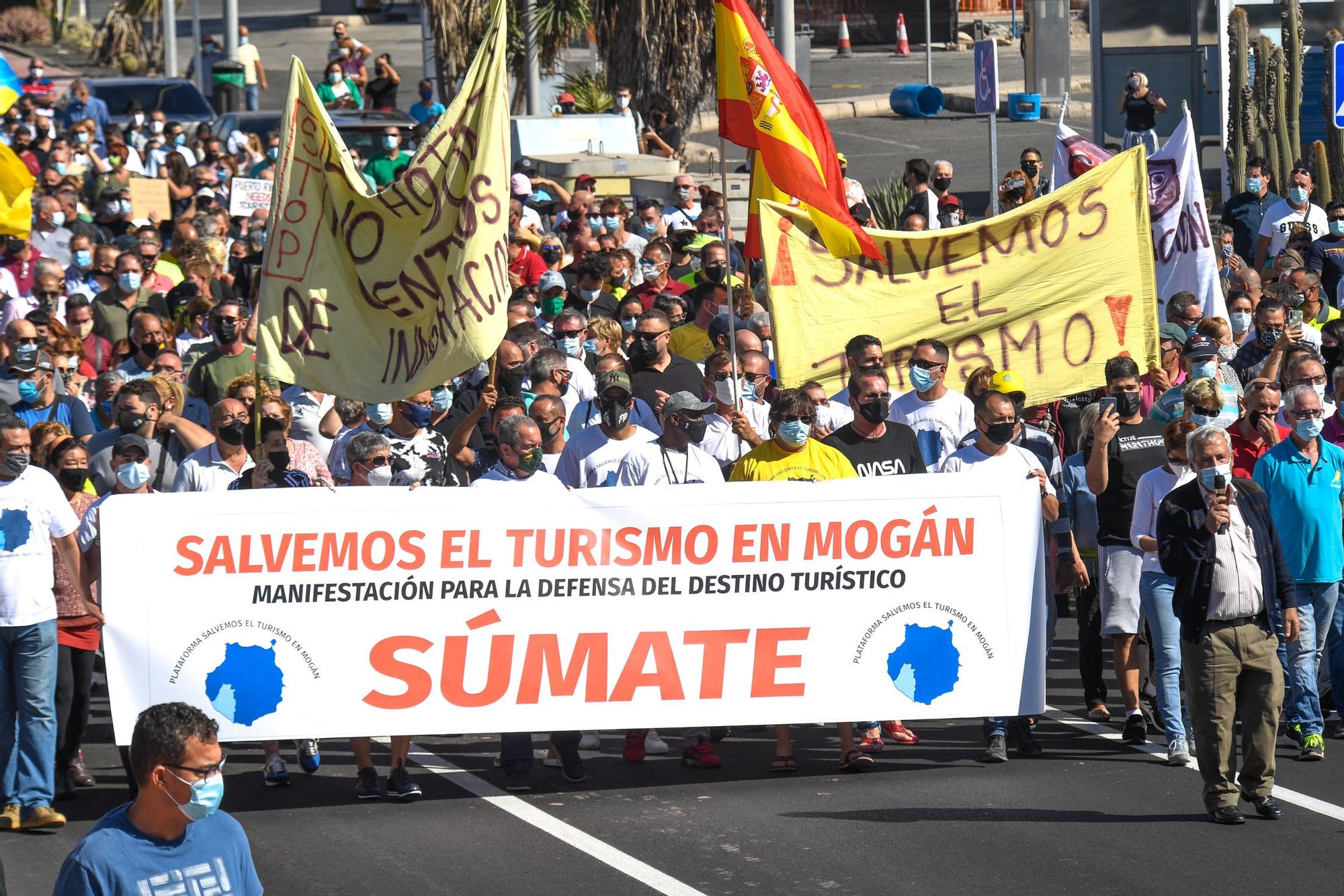 Marcha pro-turismo en Mogán