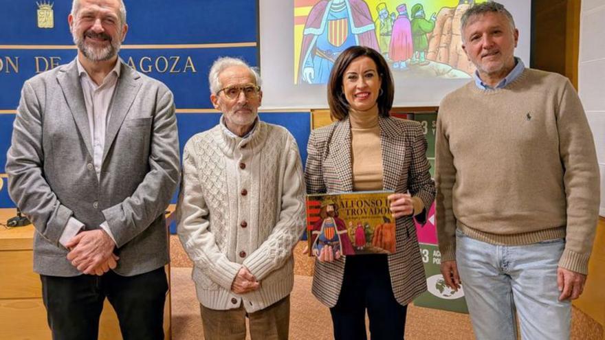 Presentación del cuento en la Diputación de Zaragoza.