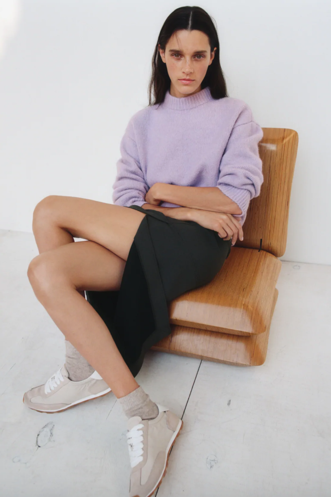 Jersey en color lila de los special price de Zara