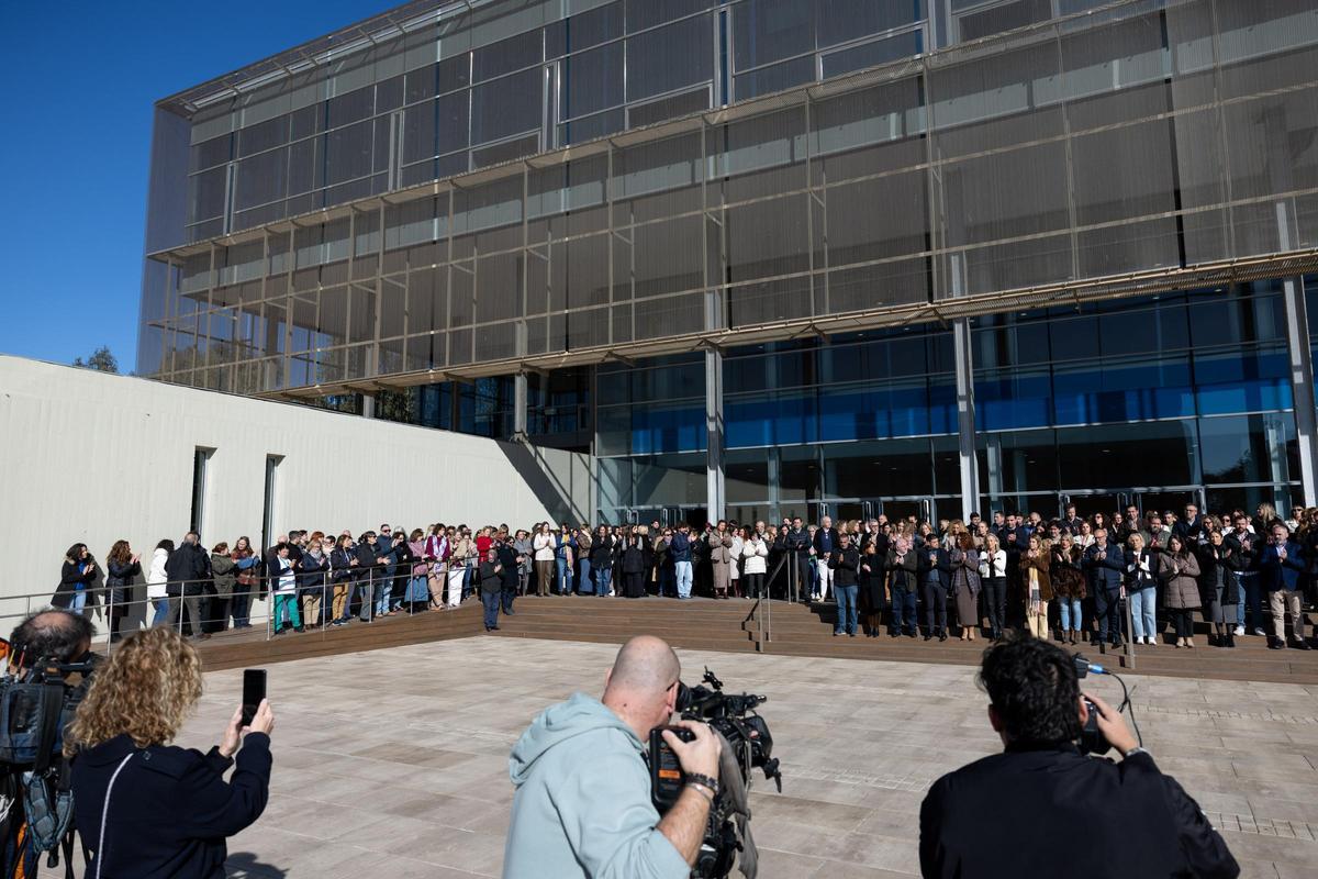 Minuto de silencio en la Diputación de Málaga.