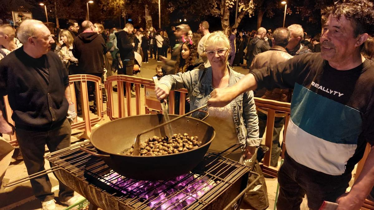 Castañada en una anterior edición de la fiesta.