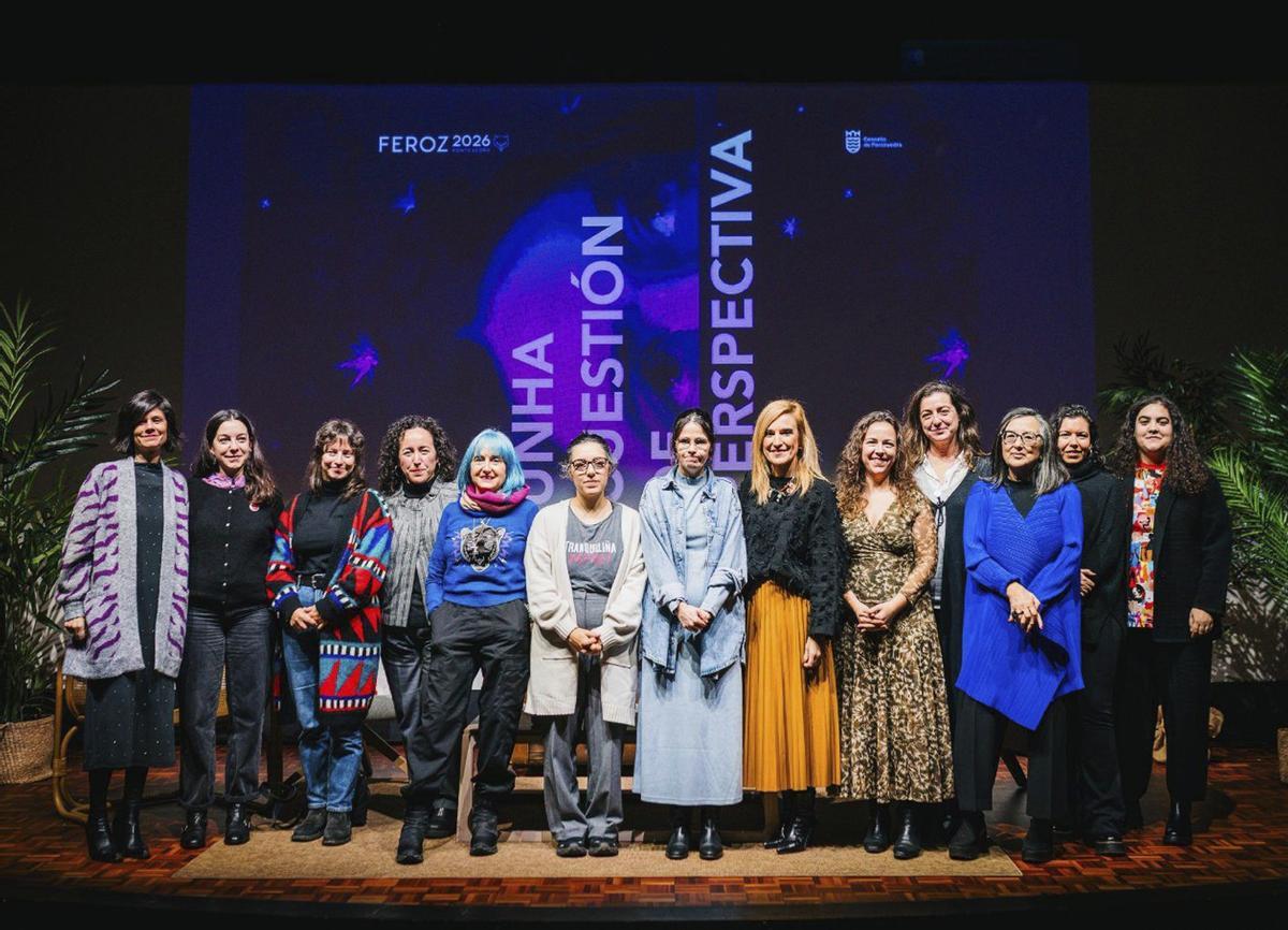 Participantes ayer en el ciclo «unha cuestión de perspectiva: as mulleres no audiovisual galego». |  FdV