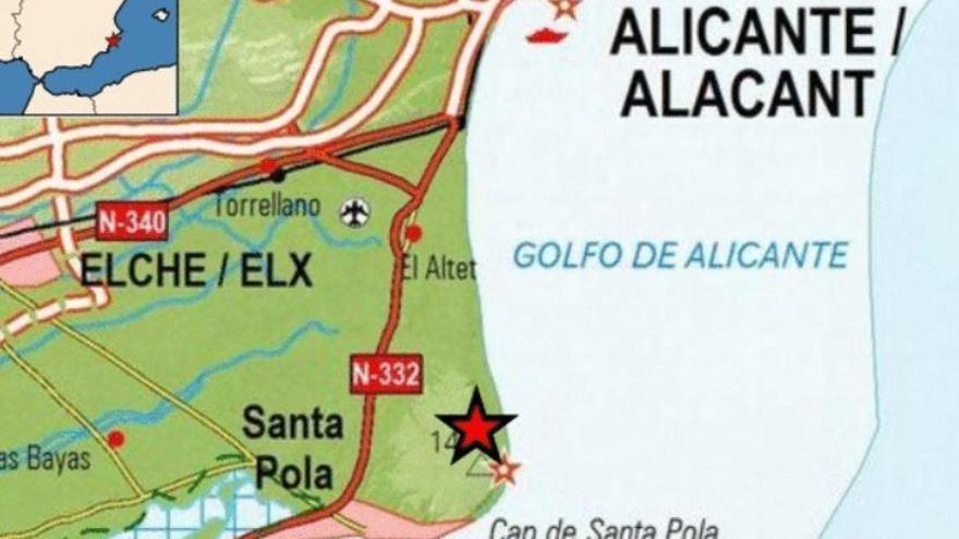 Santa Pola registra un terremoto de 1,8 de magnitud